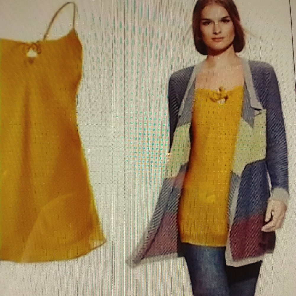 CAbi Ochre Bow Tie Tank 551